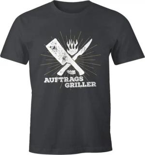 MoonWorks Print-Shirt Herren T-Shirt Auftragsgriller Fun-Shirt Grill-Shirt BBQ Moonworks® mit Print