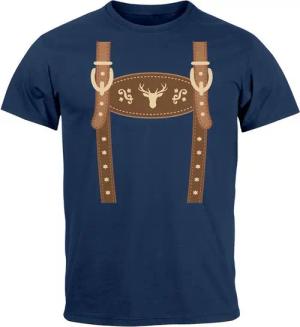 MoonWorks Print-Shirt Herren T-Shirt Lederhose Ersatz Tracht Kostüm Volksfest Bierfest mit Print