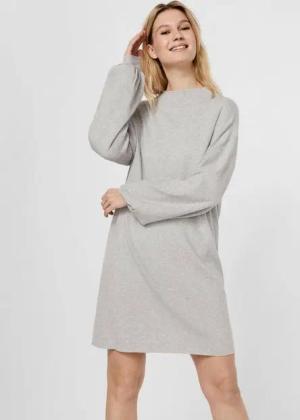 Vero Moda Strickkleid Nancy (1-tlg) Drapiert/gerafft