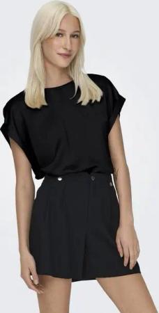 ONLY T-Shirt Glänzendes Silky Shirts Oberteil mit Seiden Optik ONLLIEKE S/S SATIN MIX TOP WVN NOOS