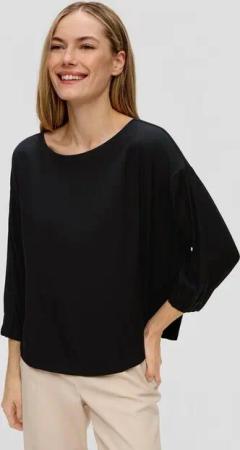 s.Oliver BLACK LABEL Langarmbluse Locker geschnittene Bluse mit 3/4-Arm