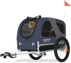 TIGGO Fahrradkinderanhänger DOGGYHUT® MEDIUM Hundefahrradanhänger Hundeanhänger Fahrradanhänger, Verstellbare Sicherheitsleine
