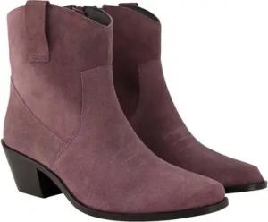 Ulla Popken Leder-Stiefeletten Veloursleder Cowboystiefel Stiefel
