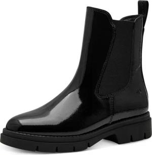 Tamaris Chelseaboots, Blockabsatz, Stiefelette, Businessschuh, Schlupfboots, T-Logoprägung