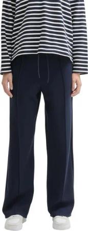 TOM TAILOR Denim Stoffhose mit geradem Bein und Kordelzug