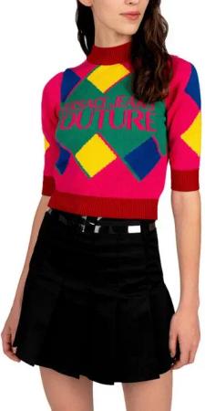 Versace Jeans Couture Strickpullover Crop Sweater