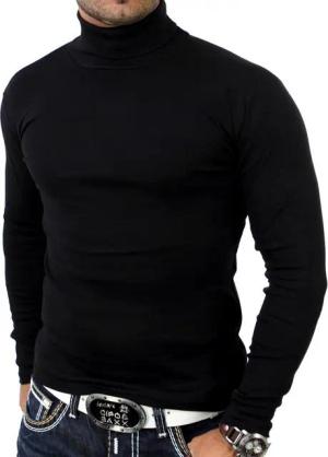 Reslad Strickpullover Reslad Herren Rollkragenpullover Männer Pulli sportlicher Rolli Pullov (1-tlg) Rollkragenpullover Basic Slim Fit