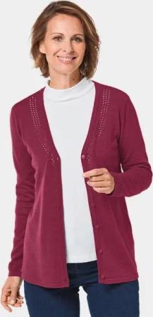 GOLDNER Strickjacke Ajourstrickjacke