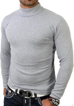 Reslad Strickpullover Reslad Herren Rollkragenpullover Männer Pulli sportlicher Rolli Pullov (1-tlg) Rollkragenpullover Basic Slim Fit