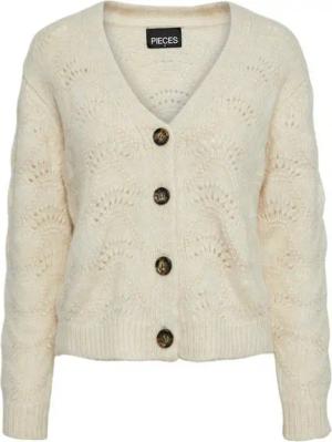 pieces Strickjacke Bibbi (1-tlg) Lochmuster