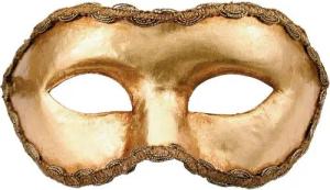 Maskworld Verkleidungsmaske Colombina oro Venezianische Maske