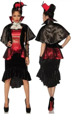 Vampir-Kostüm 4-tlg. Gothic-Vampir-Kostüm Teufel-Outfit Karneval Halloween