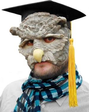 Wizardo Verkleidungsmaske Komischer Kauz Maske, Eine lustige Eulenmaske für Karneval und Verkleidungspartys