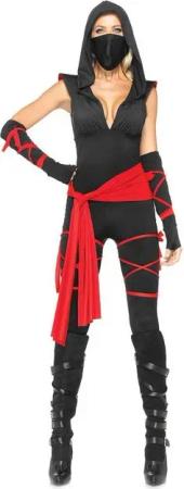 Leg Avenue Kostüm Sexy Ninja, Neckisches Ninja Outfit für Karneval und Mottoparty