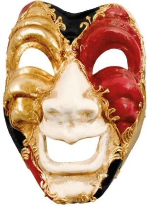 Maskworld Verkleidungsmaske Volto ridi colore
