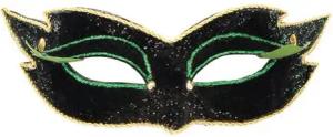 Maskworld Verkleidungsmaske Colombina velluto mezzo nero