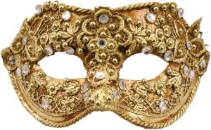 Maskworld Verkleidungsmaske Colombina macrame oro