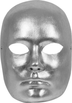Maskworld Verkleidungsmaske Volto argento Maschile