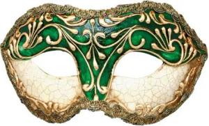 Maskworld Verkleidungsmaske Colombina stucco craquele verde