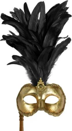 Maskworld Verkleidungsmaske Galletto Colombina oro