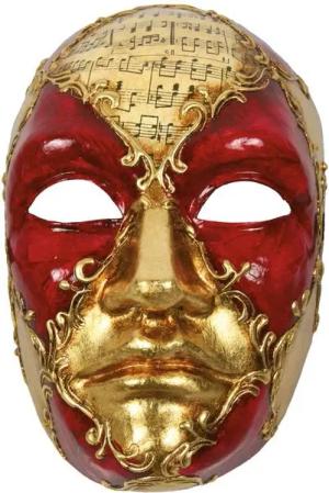 Maskworld Verkleidungsmaske Volto Maschile schacchi rosso