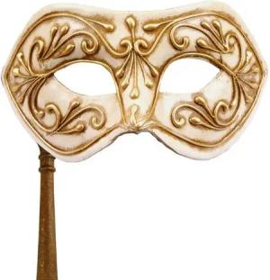 Maskworld Verkleidungsmaske Colombina Monica oro bianco
