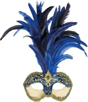 Maskworld Verkleidungsmaske Galetto Colombina piume