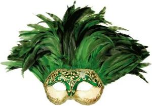 Maskworld Verkleidungsmaske Incas Colombina craquele verde