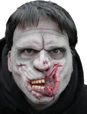 Wizardo Verkleidungsmaske Zombiemaske - Rotten Rodney, Eine gruselige Zombiemaske für Karneval und Verkleidungspartys