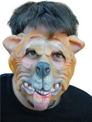 Wizardo Verkleidungsmaske Hundemaske Bully, Eine lustige Hundemaske für Karneval und Verkleidungspartys