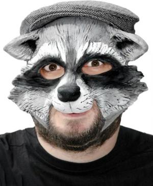 Wizardo Verkleidungsmaske Waschbär Maske - Fasching Halloween Karneval, Eine lustige Waschbärmaske für Karneval und Verkleidungspartys