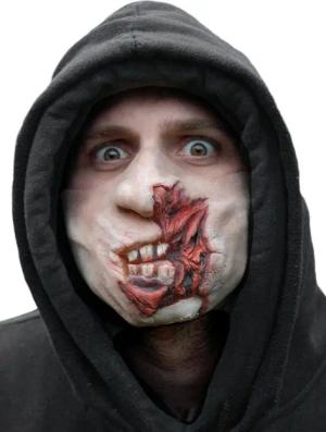 Wizardo Verkleidungsmaske Zombiemaske - Decayed Dan, Eine gruselige Zombiemaske für Karneval und Verkleidungspartys