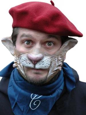 Wizardo Verkleidungsmaske Katzenmaske - Fasching Kostüm Karneval Halloween, Eine lustige Katzenmaske für Karneval und Verkleidungspartys