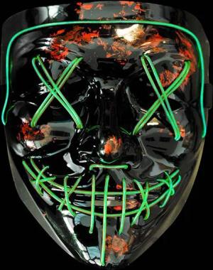 Zoelibat Verkleidungsmaske Maske LED Purge Gelb
