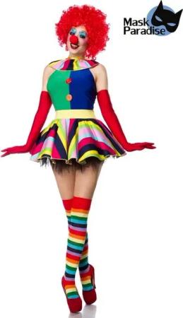 Mask Paradise Clown-Kostüm 5-tlg. Kostüm Clown Girl Karneval Outfit