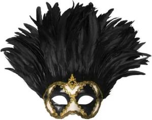 Maskworld Verkleidungsmaske Incas Colombina piume