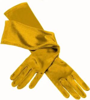thetru Kostüm 20er Jahre Handschuhe gold, Goldene Satin Handschuhe für Dein Flapper-Outfit