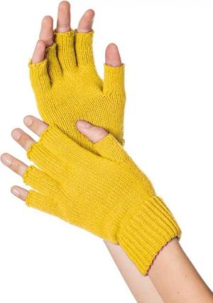 Metamorph Kostüm Fingerlose Strickhandschuhe gelb, Mit Fingerspitzengefühl für 80er Jahre Outfits - oder dem Alltag in