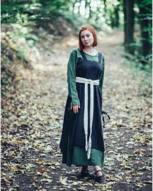 Leonardo Carbone Ritter-Kostüm Überkleid Schwarz "Hildegard" L/XL