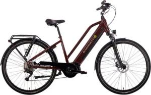 SAXONETTE E-Bike Trekkingrad Premium Sport (Trapez), 10 Gang, Kettenschaltung, Mittelmotor, 522 Wh, Pedelec, Elektrofahrrad für Damen