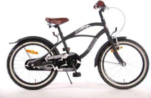 Volare Kinderfahrrad Black Cruiser Kinderfahrrad - 14 bzw. 18 Zoll - Schwarz - Jungen, 1 Gang, verschiedene Größen, bis 60kg, Lenkerhöhe einstellbar, Luftbereifung