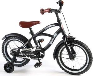 Volare Kinderfahrrad Black Cruiser Kinderfahrrad - 14 bzw. 18 Zoll - Schwarz - Jungen, 1 Gang, verschiedene Größen, bis 60kg, Lenkerhöhe einstellbar, Luftbereifung