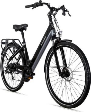 bergsteiger E-Bike Cityrad Hampton 28 Zoll City E-Bike mit 250 Watt Motor, Damen, Herren, 6 Gang, Heckmotor, hydraulischen Tektro Scheibenbremsen