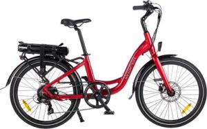 Lacros E-Bike Wisper 705 E-Bike XL - 26" - 7 Gänge Shimano - Mattrot, (1 tlg)