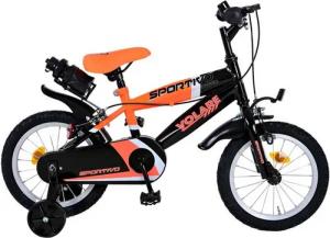 T&Y Trade Kinderfahrrad 14 Zoll Kinderfahrrad Kinder Bmx Fahrrad Rad Bike Sportivo Orange 2043, 1 Gang, Stützräder, Schutzbleche, Trinkflasche