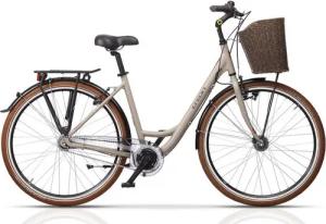 Airtracks Cityrad 28 Zoll Damen City Fahrrad CITERRA SL3 WAVE / LOW STEP Bike, 7 Gang Shimano NEXUS Schaltwerk, Nabenschaltung, (Shimano Nexus 7), Beige - Rahmenhöhen 45cm und 50cm - Modell 2024