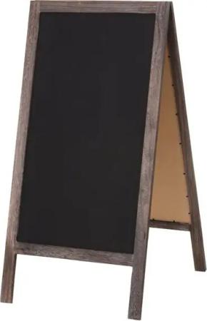 MCW Standtafel XL MCW-C17, Kreidetafel, 2 getrennte Tafelflächen, Füße mit Schnur verbunden, Klappfunktion