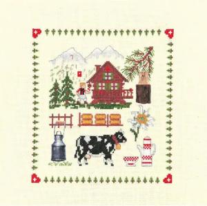 Le Bonheur des Dames Kreativset Le Bonheur des Dames Kreuzstich Set "Bergzubehör", Zählmuster, 20x21cm, (embroidery kit by Marussia)