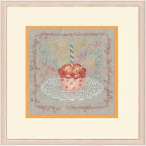 Le Bonheur des Dames Kreativset Le Bonheur des Dames Kreuzstich Set "Cupcake", Zählmuster, 13x12,5cm, (embroidery kit by Marussia)
