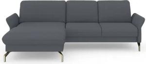sit&more Ecksofa Fashion L-Form, wahlweise mit Kopfteilverstellung, Vorziehsitz, motorisch, Nickelfüße